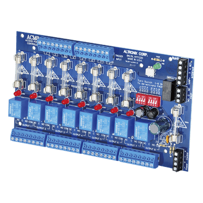 Tarjeta de Control de Acceso / 8 Entradas / 8 Salidas Protegidas / 12-24 Vcd / Contactos Secos Tipo C / Interfaz FACP
