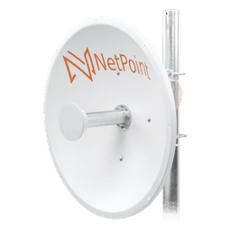 Antena Direccional de alto rendimiento / diámetro  de 60 cm / 4.9-6.4 GHz / Ganancia 30 dBi / SLANT de 45 ° y 90 ° / Ideal para 30 km / Conector N-Hembra / Montaje  y jumpers incluidos.