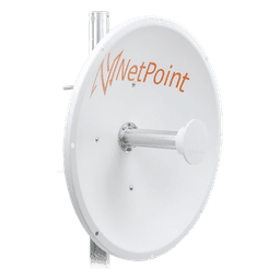 Antena Direccional de alto rendimiento / diámetro  de 60 cm / 4.9-6.4 GHz / Ganancia 30 dBi / SLANT de 45 ° y 90 ° / Ideal para 30 km / Conector N-Hembra / Montaje  y jumpers incluidos.