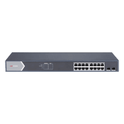 Switch PoE+ Administrable / 16 Puertos Gigabit / 2 Puertos SFP / Alcance Extendido 300 m (984.3 ft) / 225 W / Gestión Web y Nube