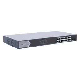 Switch PoE+ Administrable / 16 Puertos Gigabit / 2 Puertos SFP / Alcance Extendido 300 m (984.3 ft) / 225 W / Gestión Web y Nube