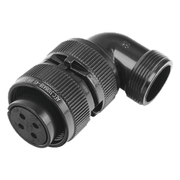  Conector Plug en Ángulo Recto de 4 Contactos Hembra Soldables para Radio de Locomotora.