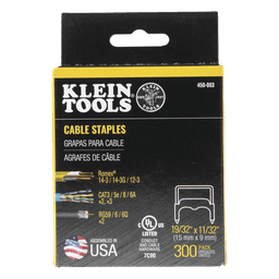 Paquete de 300 Grapas con Aislamiento, para Cables NM (RomexÆ) como 14/3, 14/3G, 12/3 y otros cables de hasta 11/32 x 19/32 (9 mm x 15 mm / 0.35 x 0.59 pulgadas).