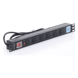 PDU Horizontal / 6 Contactos NEMA 5-15R / 2 Puertos USB 5V/2.1A / 1UR / 19" / 1875 W / Cable 1.80 m (5.9 ft)