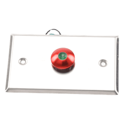 Botón tipo Hongo / Redondo Color Rojo con LED / Estético / NO y COM