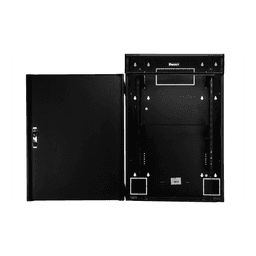 Gabinete de Montaje en Pared TrueEdge™, Con 6 UR para Equipo Activo y 6 UR para Paneles de Parcheo, Fabricado en Acero, Color Negro