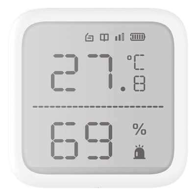 (AX PRO) Detector de Temperatura y Detector de Humedad Inalámbrico / 2.7" de Tamaño / Uso en Interior / Rango de Detección desde  -35°C hasta 99°C