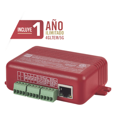 COMUNICADOR DUAL Universal para PANELES DE INCENDIO 4GLTEM - 1 Año de Servicio - Eventos a CMS