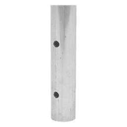 Poste de ESQUINA para Cerca Electrificada. Tubo Galvanizado cal. 18 de 1" Diam. y 0.8m Alto con Tapón, ideal para 3 Aisladores 