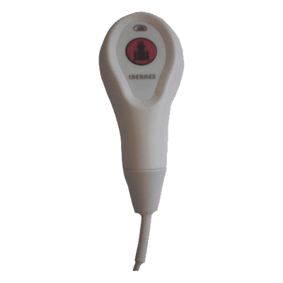 Pulsador de Cama con Indicador LED / Grabado Braille / IP65 / Cable Ignífugo 2 m (6.6 ft) / Conector Mini-Jack