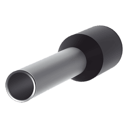Férula Aislada / 16 AWG (1.5 mm²) / Largo 16.5 mm / DIN Color Negro / Paquete 500 pzas