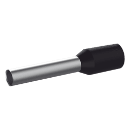 Férula Aislada / 16 AWG (1.5 mm²) / Largo 16.5 mm / DIN Color Negro / Paquete 500 pzas