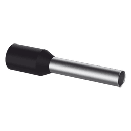 Férula Aislada / 16 AWG (1.5 mm²) / Largo 16.5 mm / DIN Color Negro / Paquete 500 pzas