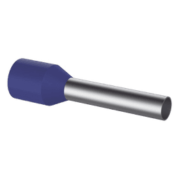 Férula Aislada / 14 AWG / 12mm Largo / Azul DIN / 500 Piezas