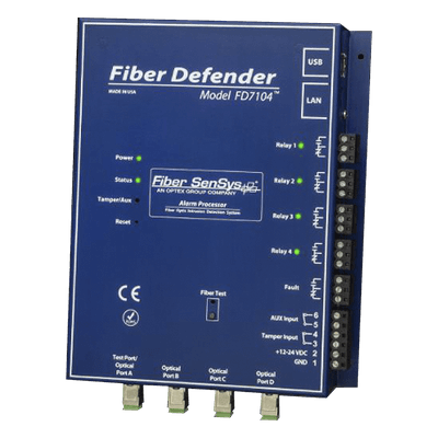 Sensor de Seguridad Perimetral por Fibra Óptica Sensitiva / 4 zonas / 800 metros máximo por zona