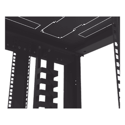 Gabinete de Piso para Telecomunicaciones / 45 UR / 1200 mm (3.94 ft) Profundidad / Carga 1300 kg / Puerta con Cristal Templado / 4 Postes Ajustables