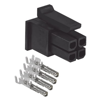 Enchufe de 4 Pines / 250V AC/DC / 5A AC/DC / Nylon 66 / -25°C a +85°C
