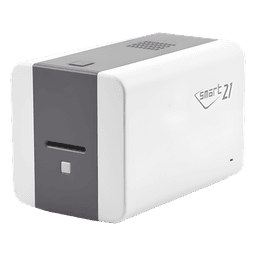 Impresora de Tarjetas Semi- automática SMART21 / Ingreso de Tarjetas Manual/Incluye Ribbon, Software y 100 Tarjetas PVC