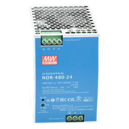 Fuente de poder industrial para riel DIN / 480W / 24Vcc / 20A / Entrada: 100-240Vca