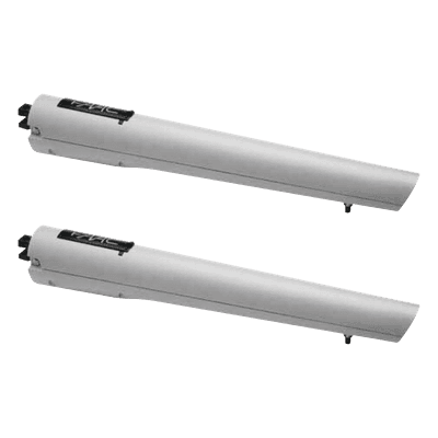 Kit Operadores para Puerta Abatible / Hoja 2.7 m (8.9 ft) / Carga 300 Kg / 20 Ciclos/Hora / 24 VCC / 145 daN / Respaldo de Baterías