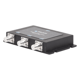 Divisor de potencia de 3 vías para la distribución de señal a tres antenas de servicio | 4.8 dB de pérdida por puerto | Conectores F hembra