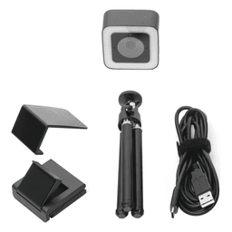 Cámara Web ALTA DEFINICIÓN (1080p) / Aro de Luz Interconstruido / Gran Angular / Micrófono Integrado / Conector USB de 2 mts / Fácil de Instalar / Reducción de Ruido Inteligente