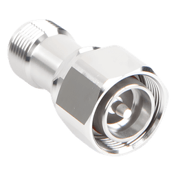 Adaptador RF en Línea / 4.3-10 Macho a N Hembra / 50 Ohm / 5,500 MHz / PIM -160 dBc / VSWR 1.10:1