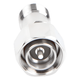 Adaptador RF en Línea / 4.3-10 Macho a N Hembra / 50 Ohm / 5,500 MHz / PIM -160 dBc / VSWR 1.10:1