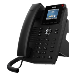 Teléfono IP empresarial para 4 líneas SIP con pantalla LCD de 2.4 pulgadas a color, Opus y conferencia de 6 participantes, PoE.
