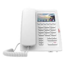 Teléfono IP WiFi para Hotelería / Pantalla LCD 3.5" Color / 6 Teclas Programables Hotline / PoE 802.3af / WiFi 2.4GHz / Audio HD Opus / Decodificación Video H.264 1080p
