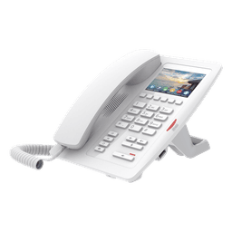 Teléfono IP WiFi para Hotelería / Pantalla LCD 3.5" Color / 6 Teclas Programables Hotline / PoE 802.3af / WiFi 2.4GHz / Audio HD Opus / Decodificación Video H.264 1080p