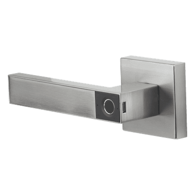 Manija Castelli Biométrica/ Niquel Satinado / 30 usuarios / Para Puerta Izq o Derecha de 60-70mm