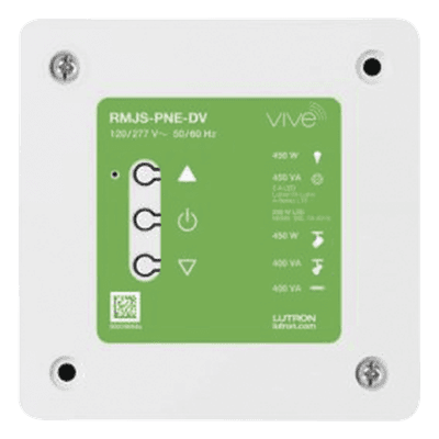 Módulo de atenuación PowPak / Fase directa o inversa / 120/277 V / Hasta 450 W-VA / Clear Connect 431-437 MHz / 10 Pico + sensores / Sistema Vive
