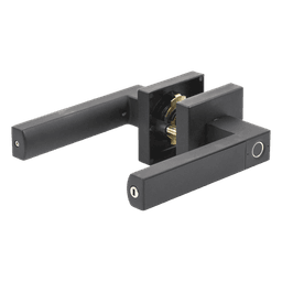 Manija Biométrica Inteligente / Sensor de Huella Exterior / 30 Usuarios / Cierre Automático 5 s / Reversible Izq-Der / Backset 60-70 mm / Acabado Negro