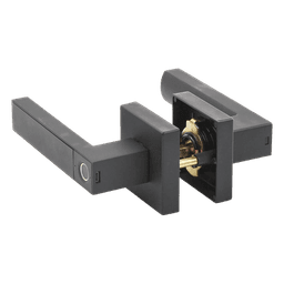 Manija Biométrica Inteligente / Sensor de Huella Exterior / 30 Usuarios / Cierre Automático 5 s / Reversible Izq-Der / Backset 60-70 mm / Acabado Negro