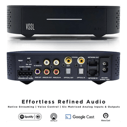 Amplificador una Zona, 2 Canales, 50 W por Canal, con Chromecast, Alexa Cast, Airplay, Spotify Connect: funciona con Google Assist