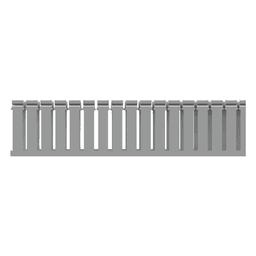 Canaleta Ranurada de PVC con Tapa / Tipo F / 4.25 x 4.10 x 6.6 ft / UL 94 V-0 / Gris Claro