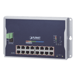 Switch Industrial Administrable Capa 2 de Pared,16 Puertos PoE 802.3at Gigabit y 2 Puertos SFP