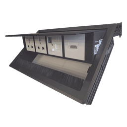 Caja Hub de Escritorio / 2 Contactos Universales / HDMI + RJ45 Cat6 / 2 USB Carga / Cable 1.80 m (5.9 ft) / IP20