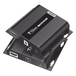 Kit Extensor HDMI para distancias de 120 metros / Resolución 4K @ 30Hz / Cat 6 / Soporta conexión Uno a Uno y Uno a Muchos / Soporta hasta 253 Rx / Baja Latencia / Uso 24/7 / Soporta HDbitT / Compatible con Switch Gigabit