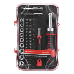 Juego de Herramientas / 65 Piezas / Acero CR-V / Estuche Plástico Compacto / 20 x 13 x 4.5 cm