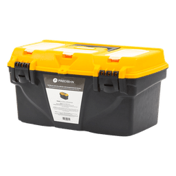 Caja Porta Herramientas 17", 44x26x23 cm Bicolor con Compartimientos para Tornillos.
