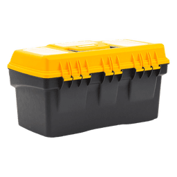 Caja Porta Herramientas 17", 44x26x23 cm Bicolor con Compartimientos para Tornillos.