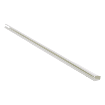 Canaleta LD5 de PVC rígido, con cinta adhesiva para instalación sin herramientas, 26 x 15 x 1828.8 mm, Color Blanco