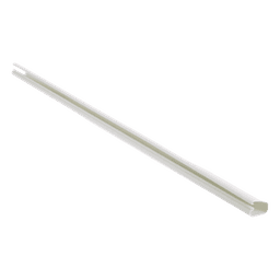 Canaleta LD5 de PVC rígido, con cinta adhesiva para instalación sin herramientas, 26 x 15 x 1828.8 mm, Color Blanco