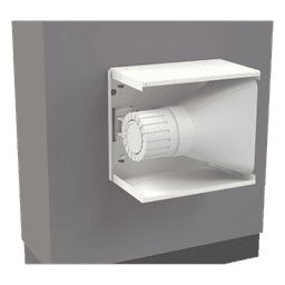 Gabinete para Resguardo de Sirena de 30 W (SF581A o SF581L No incluida), Preparación para Tamper (No incluido). 