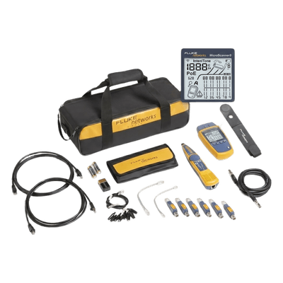Kit Profesional de Verificador de Red MicroScanner2, para Comprobación de Redes de Voz, Datos y Video, con Pantalla LCD Retroiluminada