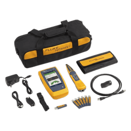 Kit Calificador de Red / Hasta 10 Gbps / Pantalla Multitáctil a Color / Mediciones Basadas en Frecuencia / Diagnóstico de Switch / 32.8 ft (10 m)