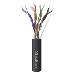 Bobina de Cable de 305 Metros (1000 Pies) / UTP Cat6 PLENUM / Color Negro / UL, CMP SPNLS / Probado a 350 MHz / Aplicaciones de CCTV / Redes de Datos / IP Megapixel / Control RS485