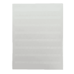Etiqueta para componente / 96.3 mm x 7.6 mm / 3.79 in x 0.3 in / Poliolefina / Blanco / Láser e inyección de tinta
